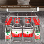 Stainless Steel Hanging Kitchen Storage Rack with Hooks