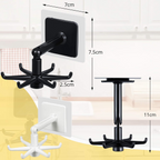 Adhesive Wall Hooks 360 Rotating Folding Hanger (4PCS)