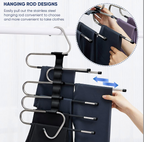 Space Saving 6 Tier Pant Hangers. Magic Pants Hangers Space Saving