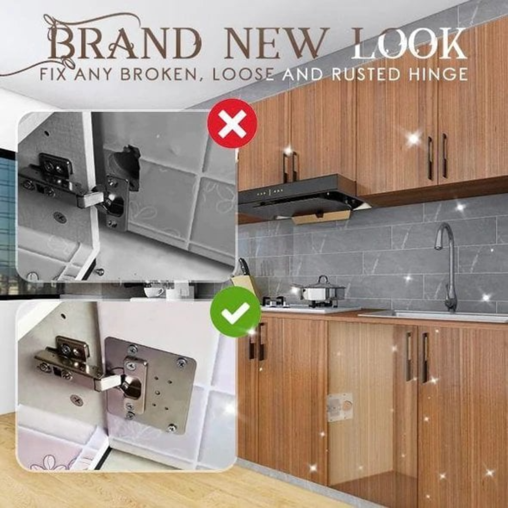 Hinge Repair Kit. Upgraded Cabinet Hinge Repair Plate Kit