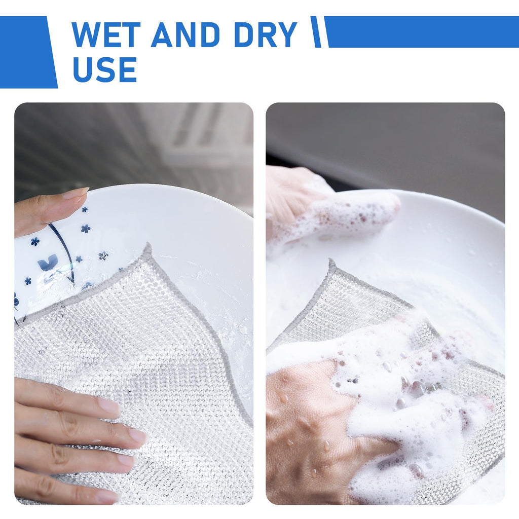 Non-Scratch Steel Wool Dishcloth Set (10PCS)