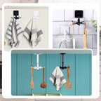 Adhesive Wall Hooks 360 Rotating Folding Hanger (4PCS)