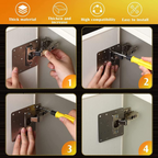 Hinge Repair Kit. Upgraded Cabinet Hinge Repair Plate Kit