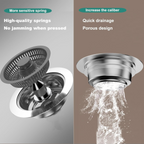 Multifunctional 3-in-1 Kitchen Sink Drain Strainer & Stopper
