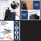 Space Saving 6 Tier Pant Hangers. Magic Pants Hangers Space Saving