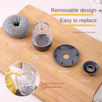 Kitchen Soap Dispensing Palm Brush 2PCS