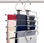 Space Saving 6 Tier Pant Hangers. Magic Pants Hangers Space Saving