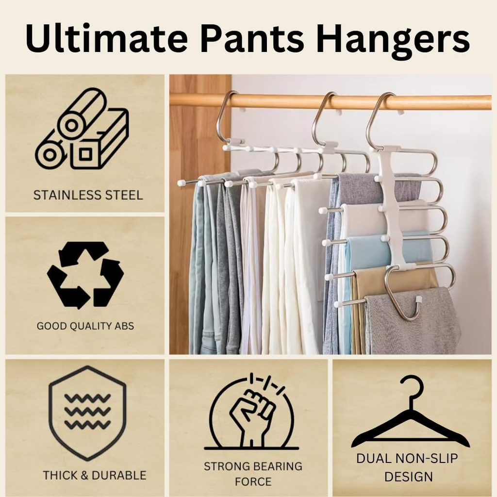Multi-Functional Pants Rack. Clothes Pants Hangers
