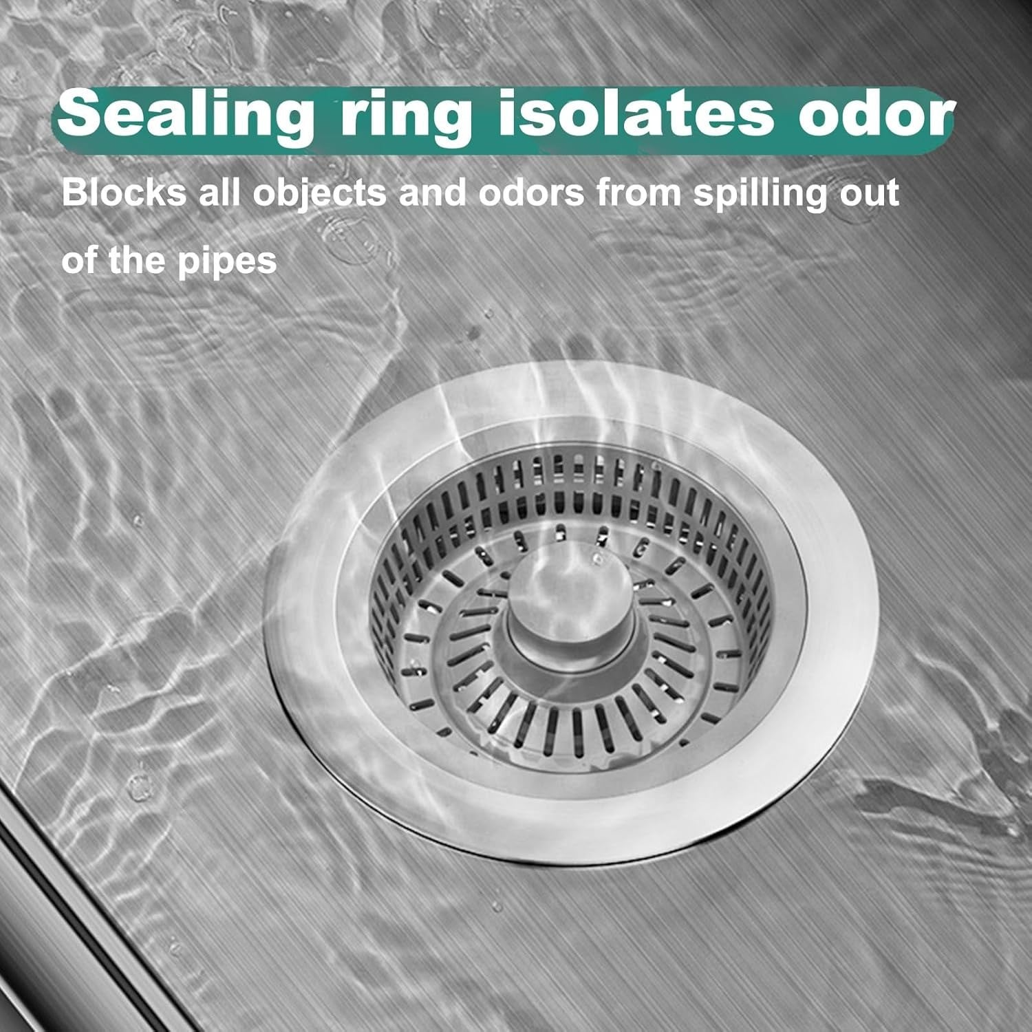 Multifunctional 3-in-1 Kitchen Sink Drain Strainer & Stopper