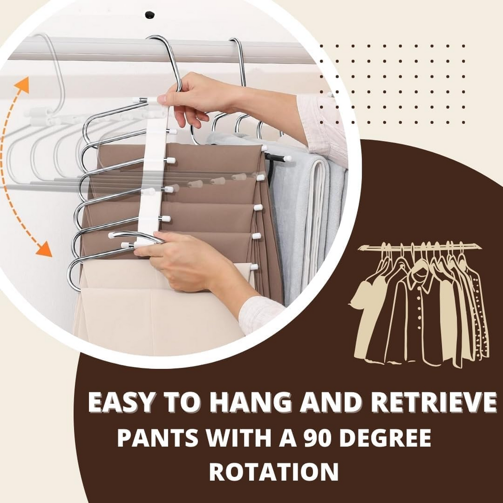 Multi-Functional Pants Rack. Clothes Pants Hangers