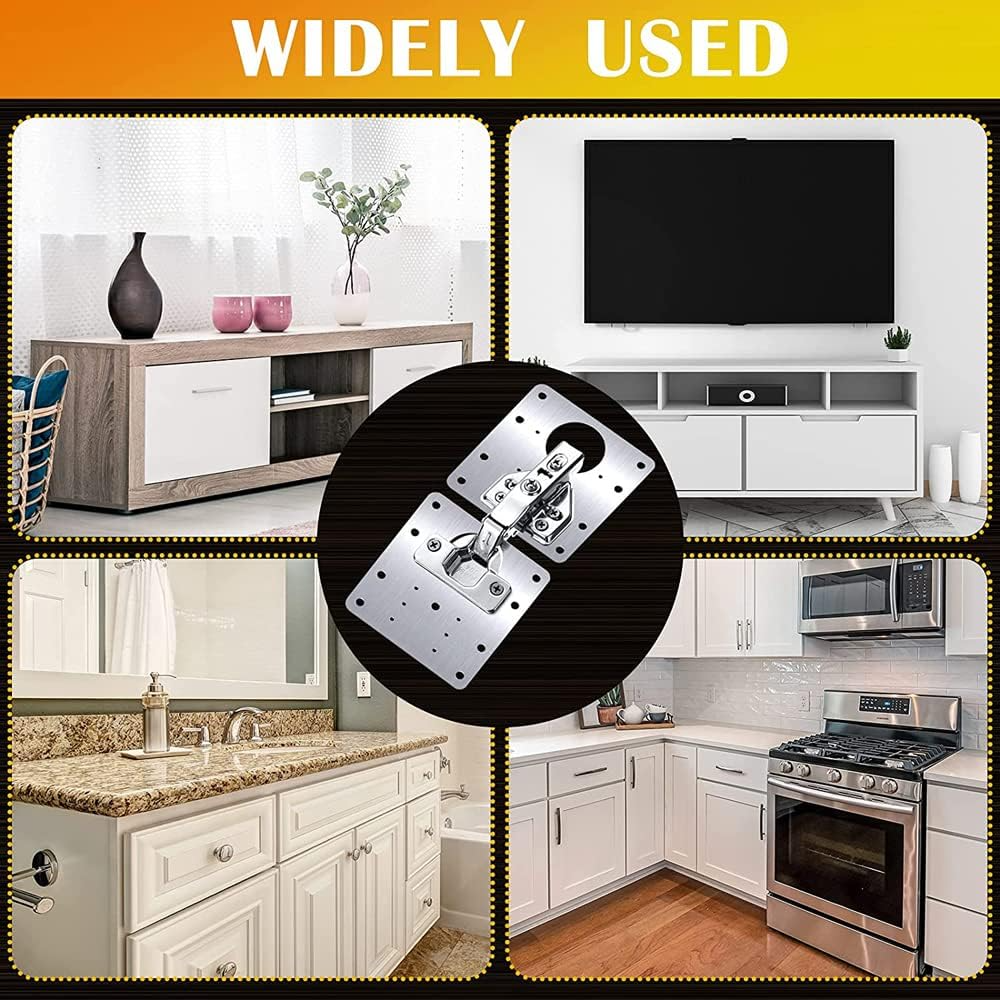 Hinge Repair Kit. Upgraded Cabinet Hinge Repair Plate Kit