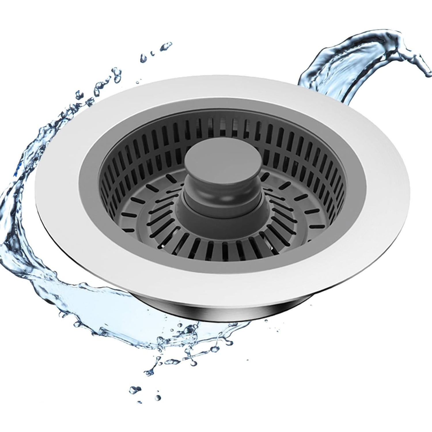 Multifunctional 3-in-1 Kitchen Sink Drain Strainer & Stopper