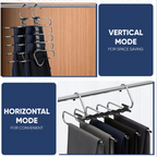 Space Saving 6 Tier Pant Hangers. Magic Pants Hangers Space Saving