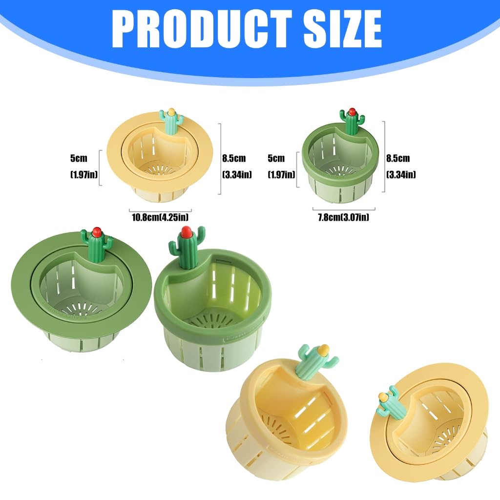 Cactus Kitchen Sink Drain Strainer Basket 2PCS
