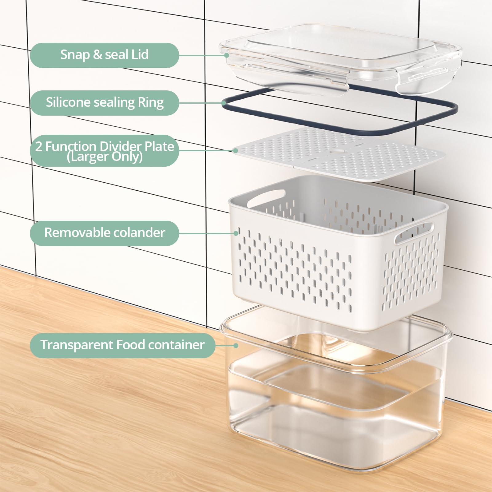 Fruit Storage Containers for Fridge (8PCS)