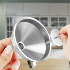 Stainless Steel Kitchen Funnel for Filling Bottles. Transferring Liquid. Oil. Juice. Milk