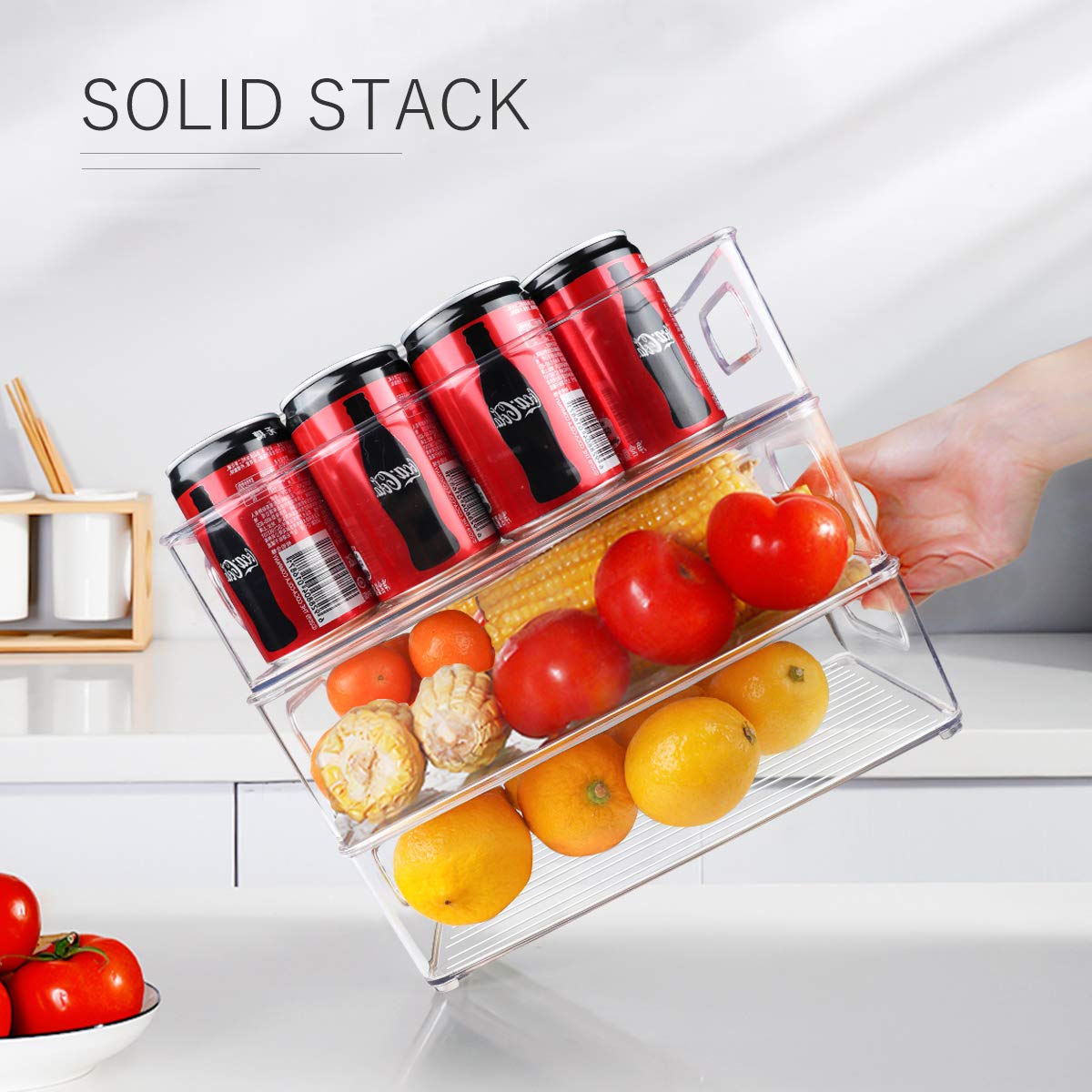 Stackable Refrigerator Organizer Bins (6PCS)