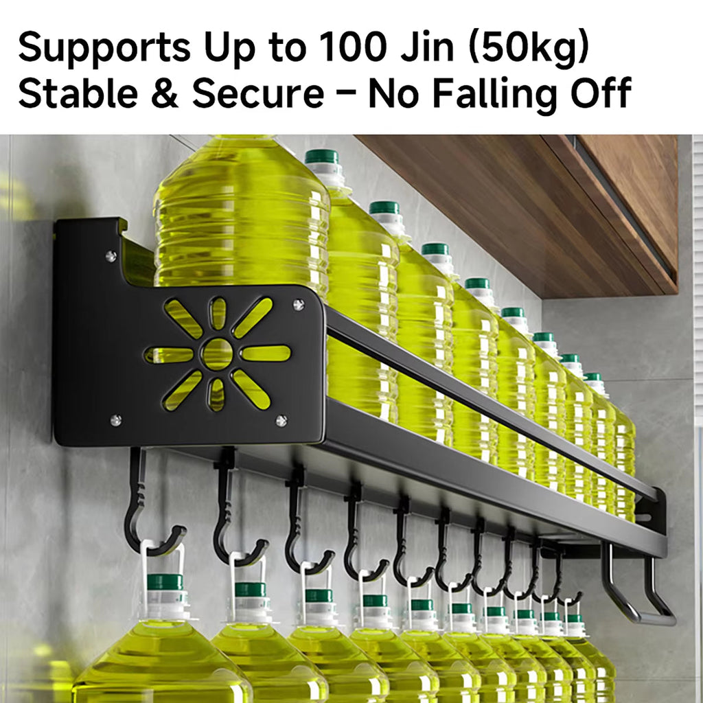 Metal Kitchen Shelf No-Drill Drain Rack