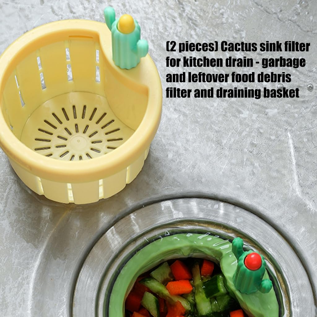 Cactus Kitchen Sink Drain Strainer Basket 2PCS