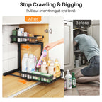 Adjustable 2 Tier Under Sink Storage Organizer