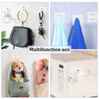 Self Adhesive No Drill Adjustable Curtain Rod Holder Hooks (8PCS)