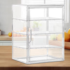 Clear 4-Tier Acrylic Bakery Display Case Bread Storage Box