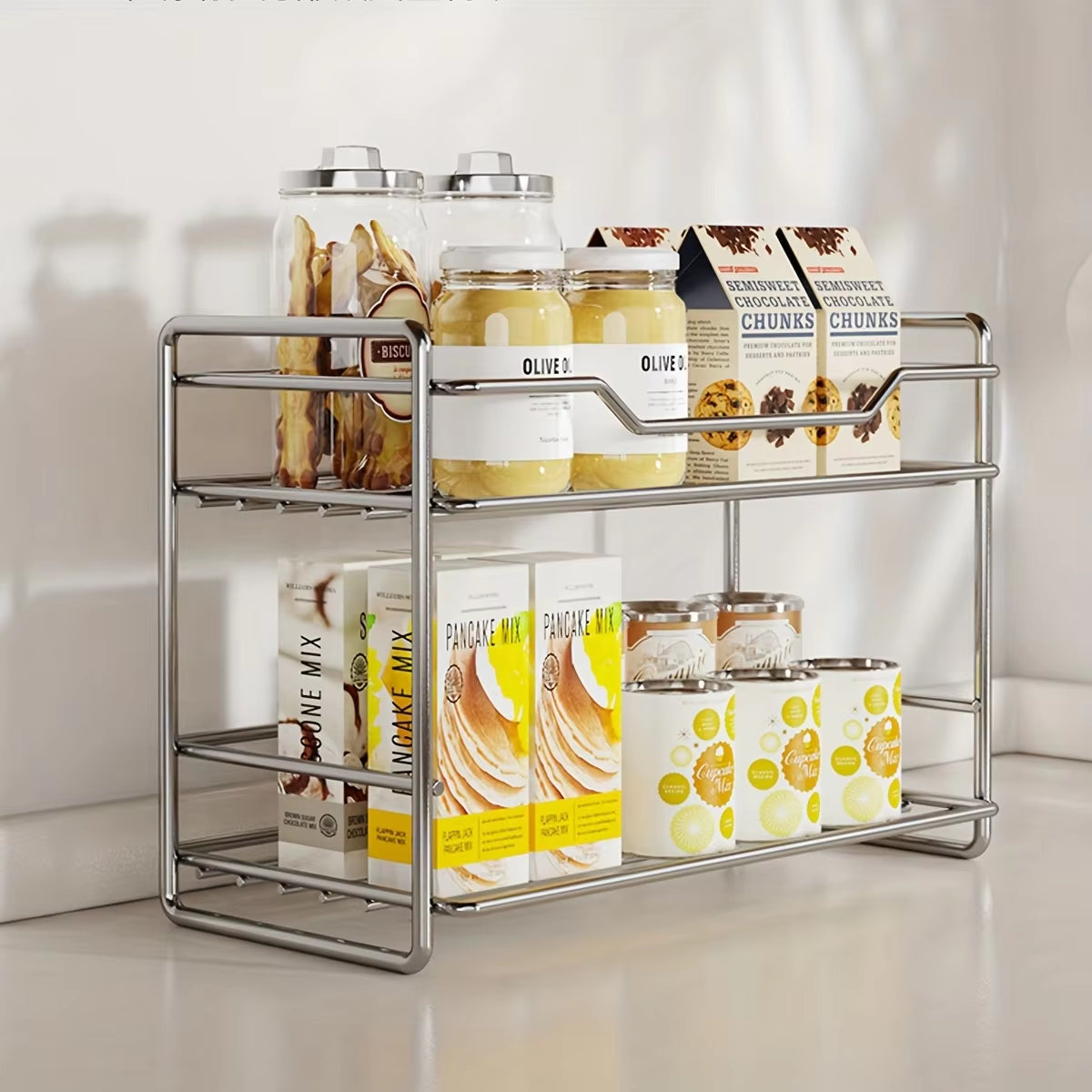 Stainless Steel Kitchen Countertop Spice Rack