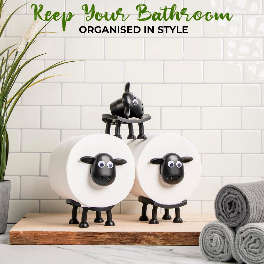 Funny Sheep Toilet Paper Holder Stand (3pcs)