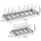 Expandable Pot Organizer Rack for Pots Pans & Lids