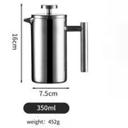 Stainless Steel French Press Coffee Maker Double Wall