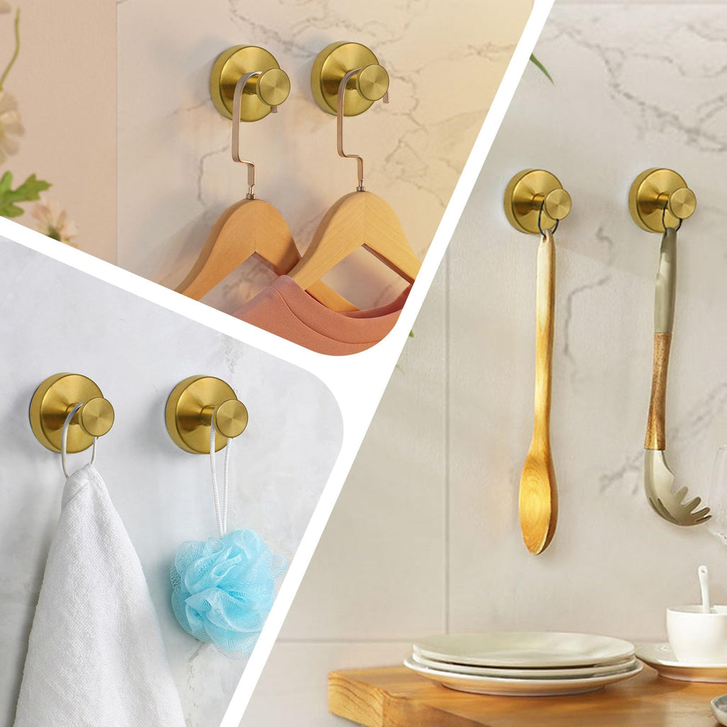 Suction Cup Shower Hooks Stainless Steel (4PCS)