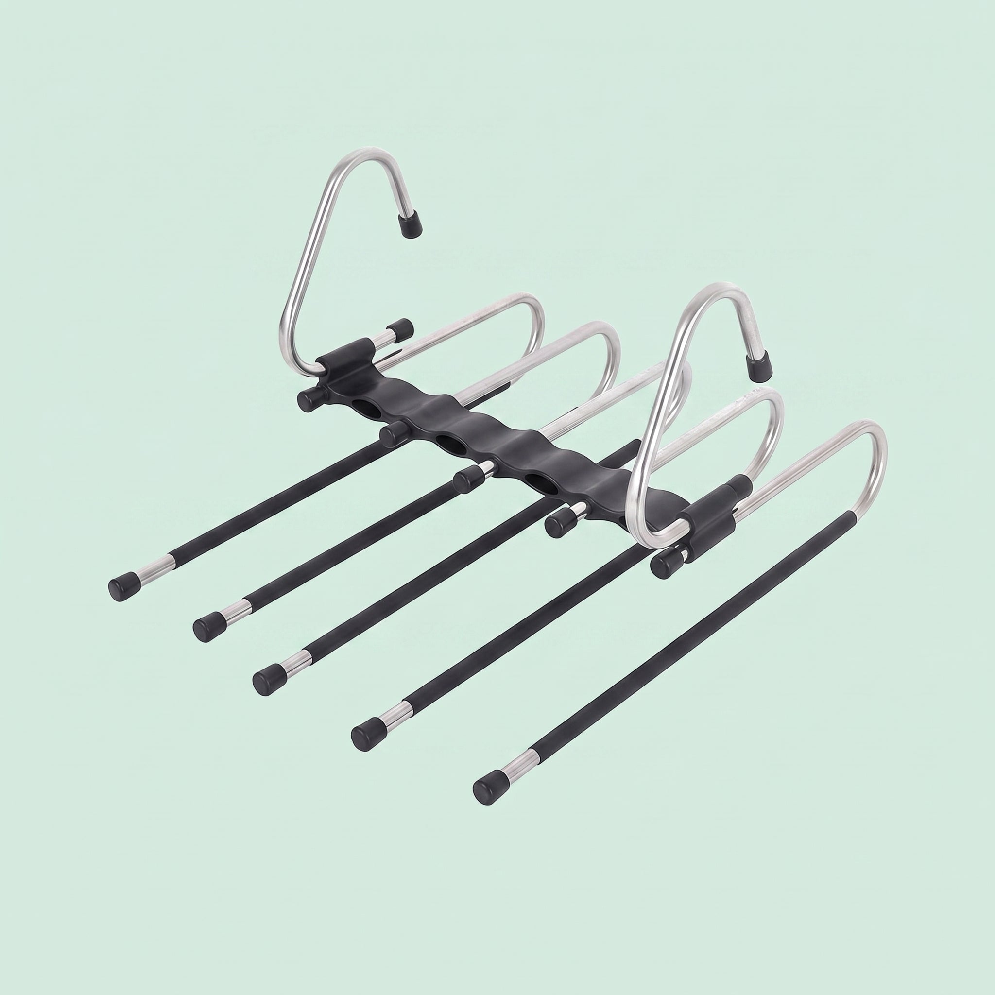 Space Saving 6 Tier Pant Hangers. Magic Pants Hangers Space Saving