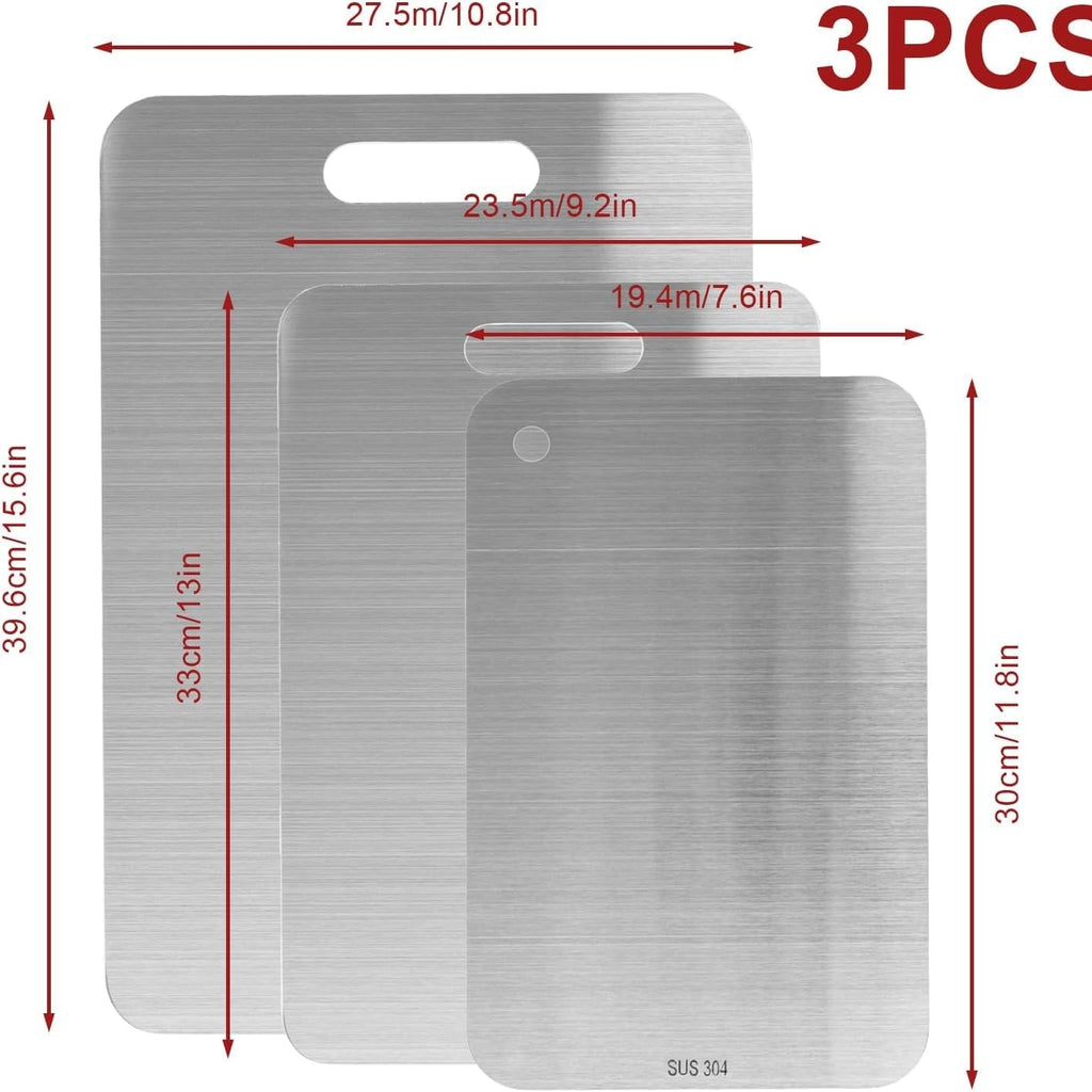 Stainless Steel Cutting Board Set for Kitchen (3PCS)