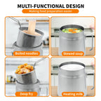 Stainless Steel Oil Filter Pot with Deep Fryer Basket (68oz)