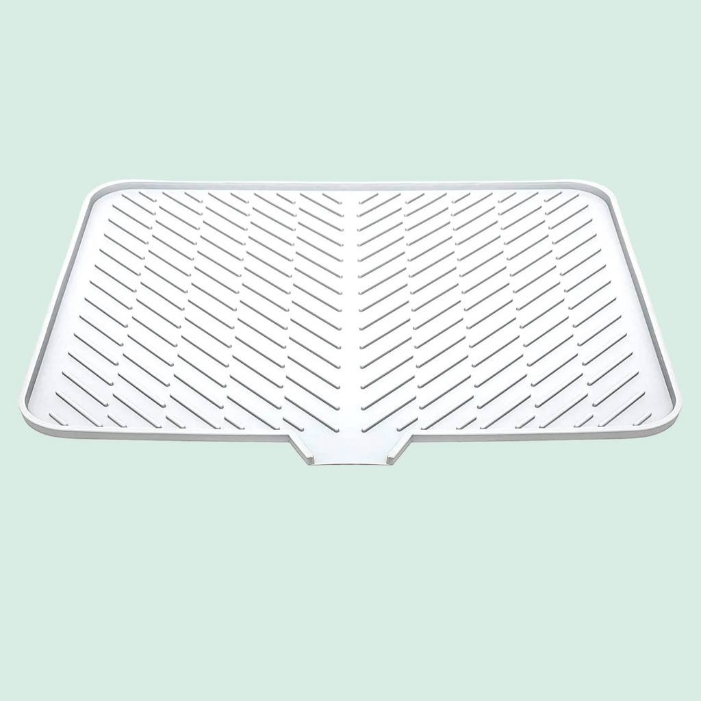 Silicone Dish Drying Mat with Drain Lip