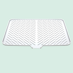 Silicone Dish Drying Mat with Drain Lip