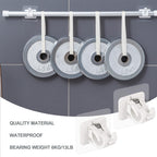 Self Adhesive No Drill Adjustable Curtain Rod Holder Hooks (8PCS)
