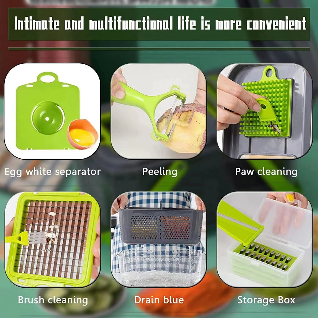 Multifunctional 22-in-1 Vegetable Chopper Adjustable Slicer Cutter