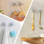 Suction Cup Shower Hooks Stainless Steel (4PCS)