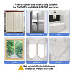 Suction Cup Shower Hooks Stainless Steel (4PCS)