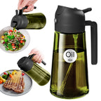 Multifunctional 2-in-1 Olive Oil Sprayer & Dispenser Bottle