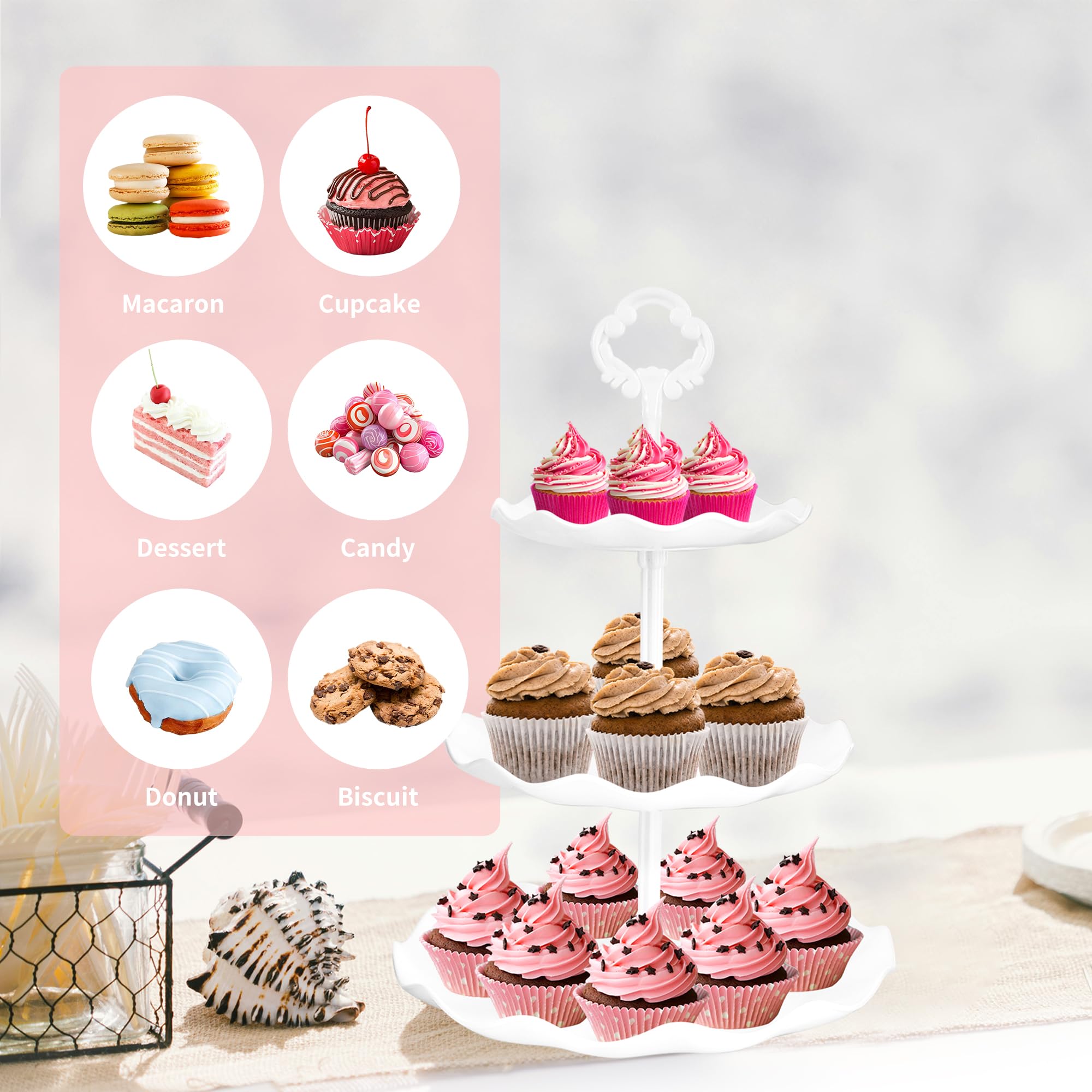 Dessert Table Display & Cupcake Stand Set (6PCS)
