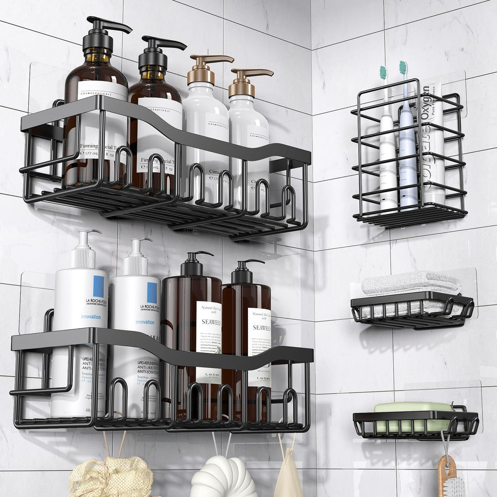 Rustproof Stainless Steel Bath Organizers (5 Pack)