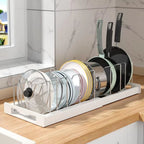 Expandable Pot Organizer Rack for Pots Pans & Lids