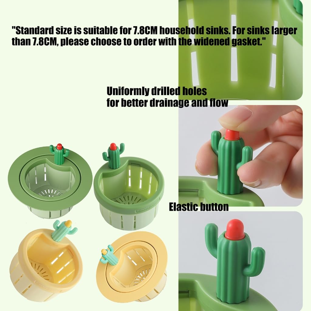 Cactus Kitchen Sink Drain Strainer Basket 2PCS