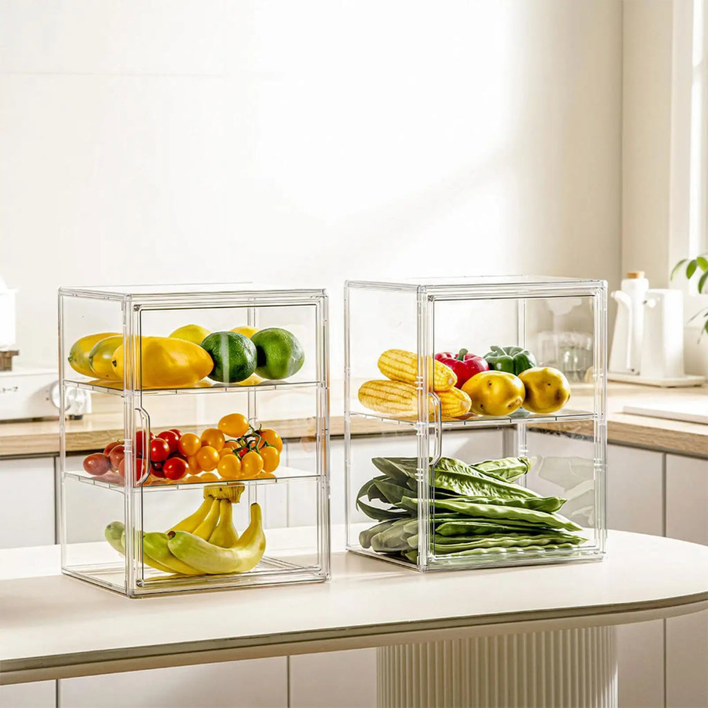 Clear 4-Tier Acrylic Bakery Display Case Bread Storage Box
