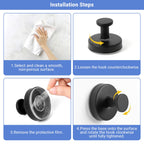Suction Cup Shower Hooks Stainless Steel (4PCS)