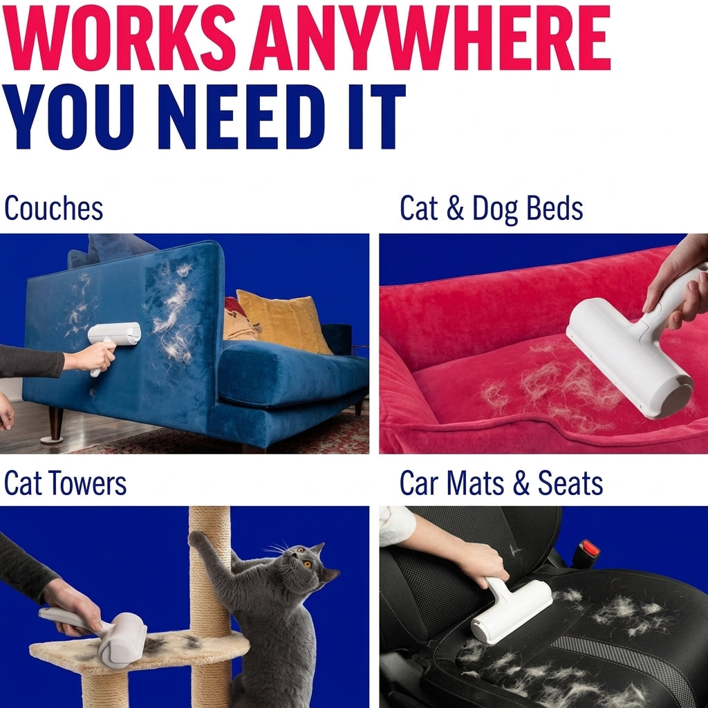 Lint Remover Brush for Couch. Carpet. Furniture and Car Seats