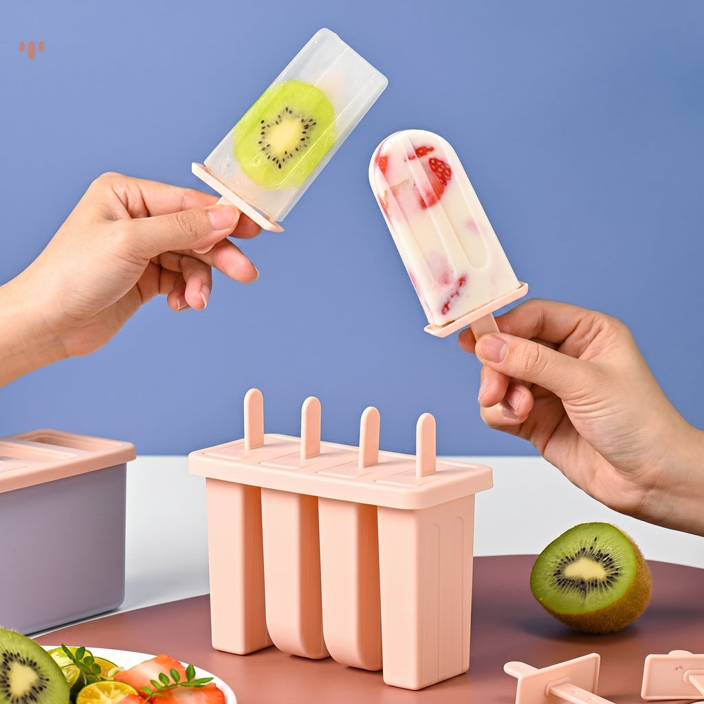 Popsicle Mold with Lid Homemade Ice Cream Maker