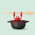 Red The Crab Silicone Utensil Rest